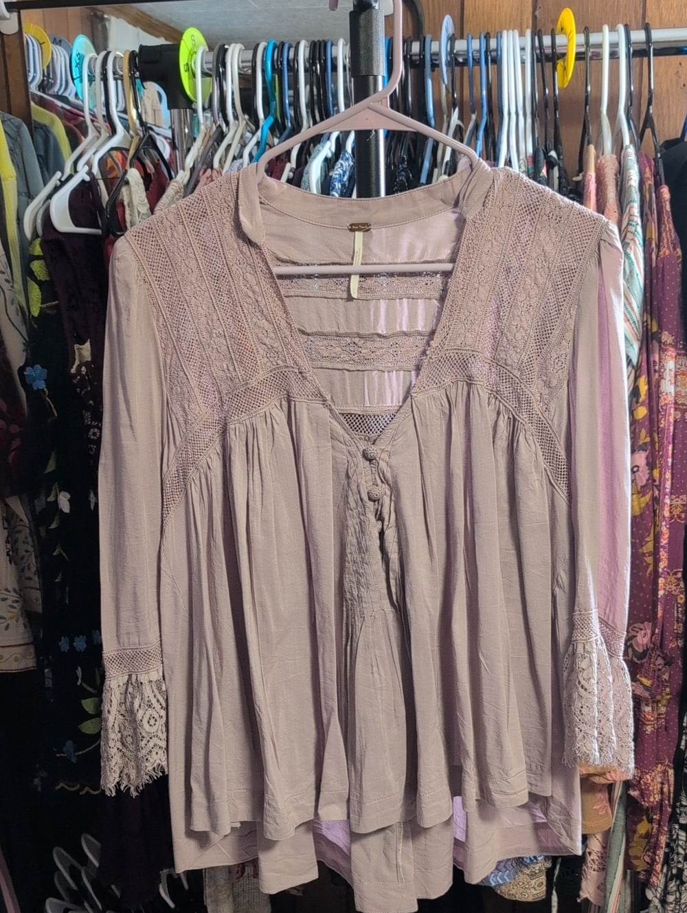 Free People Esme Lace Blouse EUC